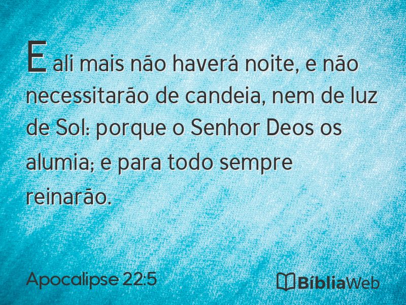 Apocalipse 22:5 em imagem para compartilhar