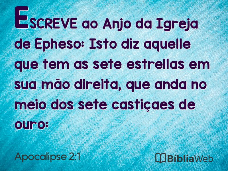 Apocalipse 2:1 em imagem para compartilhar