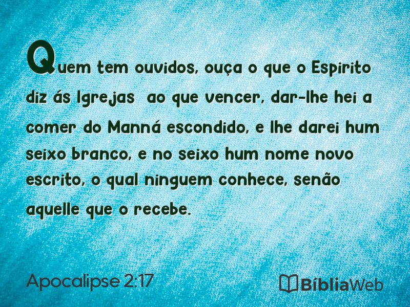 Apocalipse 2:17 em imagem para compartilhar