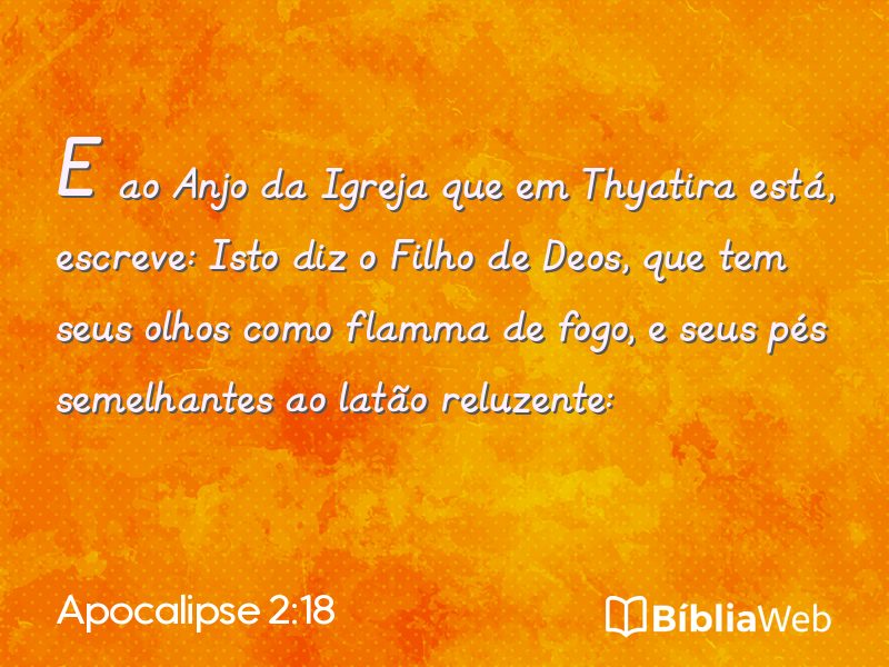 Apocalipse 2:18 em imagem para compartilhar