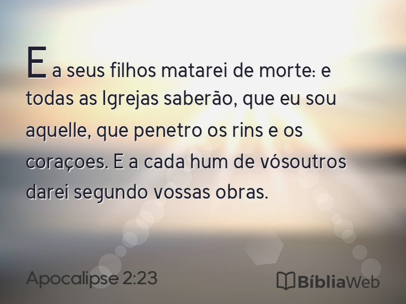 Apocalipse 2:23 em imagem para compartilhar
