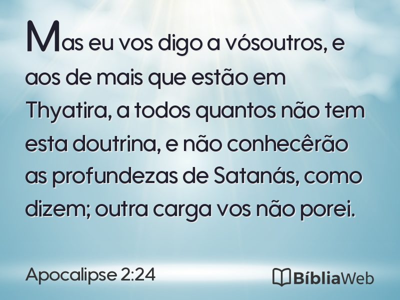 Apocalipse 2:24 em imagem para compartilhar