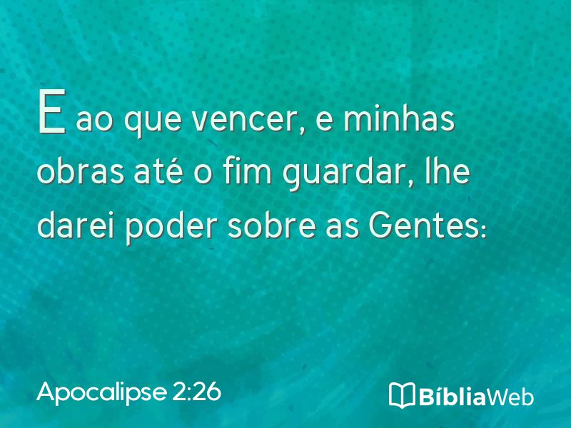 Apocalipse 2:26 em imagem para compartilhar