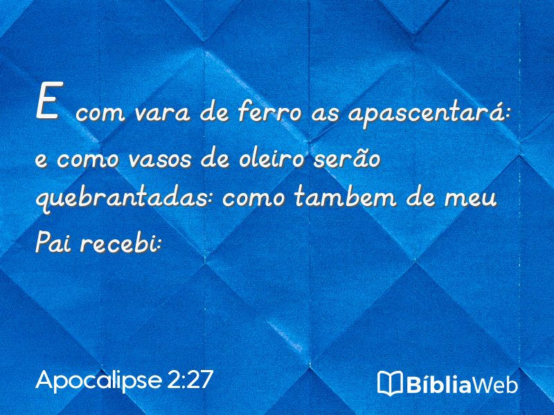 Apocalipse 2:27 em imagem para compartilhar