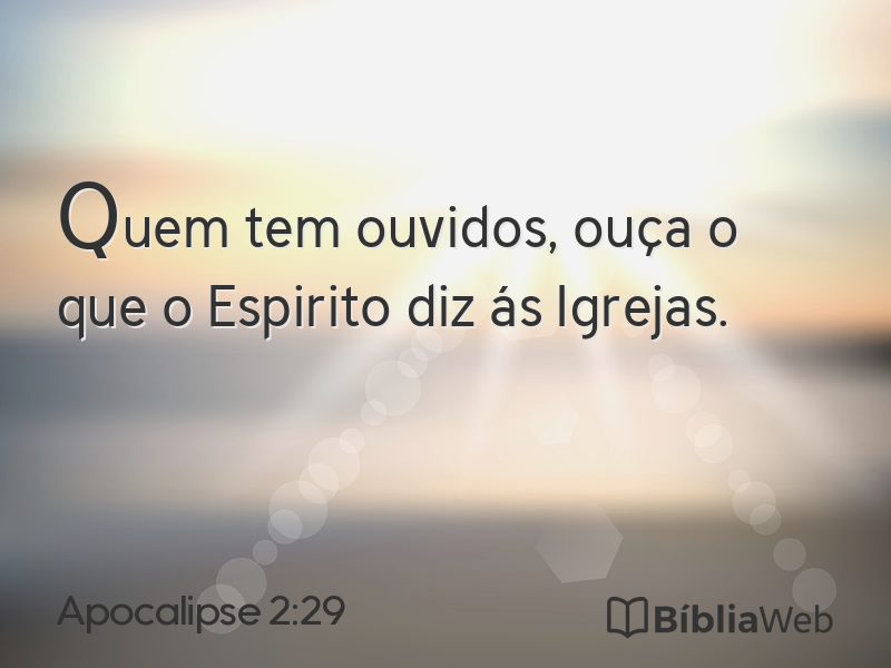 Apocalipse 2:29 em imagem para compartilhar