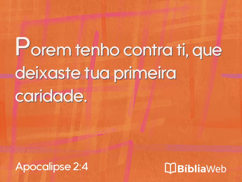 Apocalipse 2:4 em imagem para compartilhar