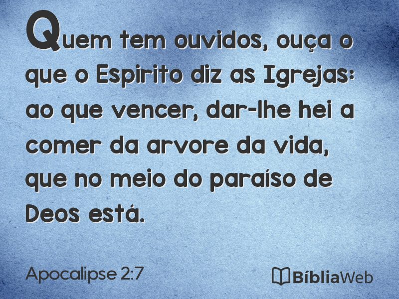 Apocalipse 2:7 em imagem para compartilhar