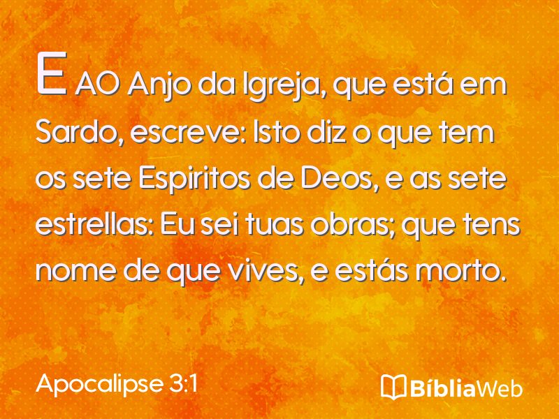 Apocalipse 3:1 em imagem para compartilhar