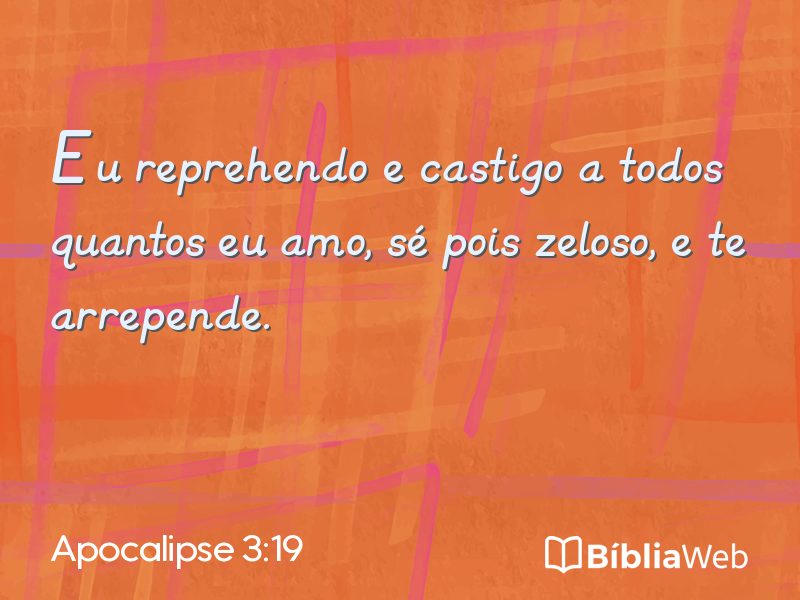 Apocalipse 3:19 em imagem para compartilhar