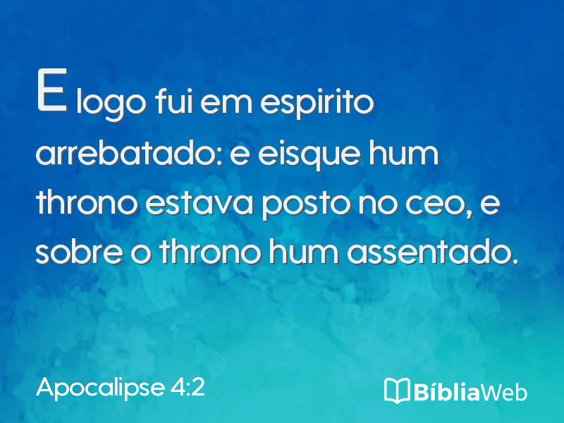 Apocalipse 4:2 em imagem para compartilhar