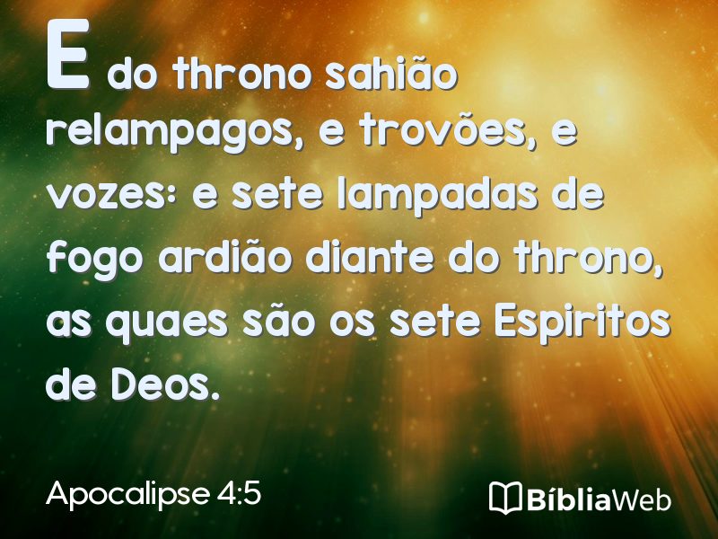 Apocalipse 4:5 em imagem para compartilhar