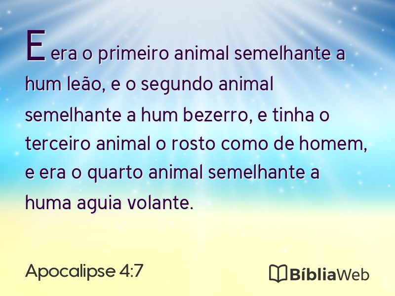 Apocalipse 4:7 em imagem para compartilhar