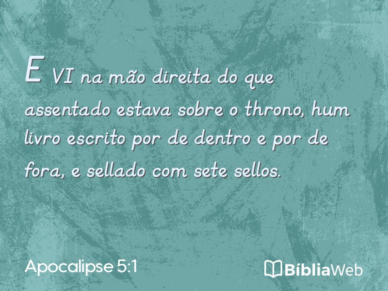 Apocalipse 5:1 em imagem para compartilhar