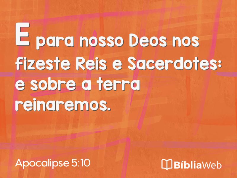 Apocalipse 5:10 em imagem para compartilhar