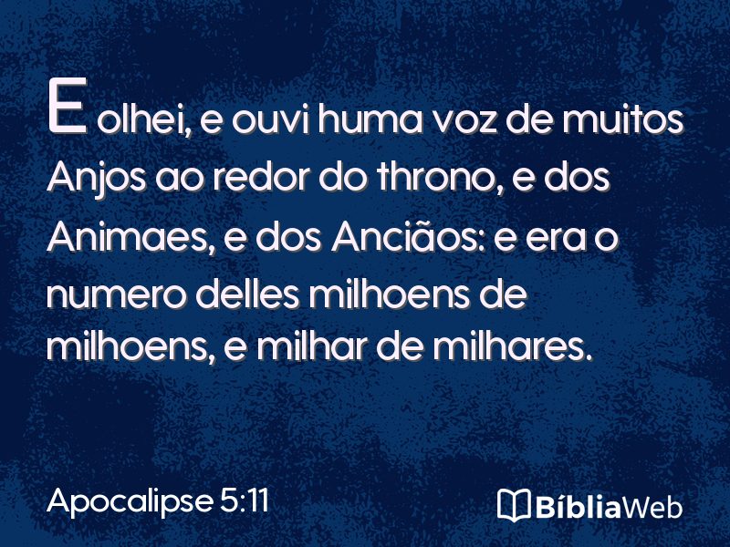 Apocalipse 5:11 em imagem para compartilhar