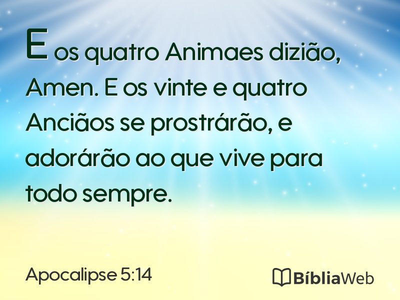 Apocalipse 5:14 em imagem para compartilhar