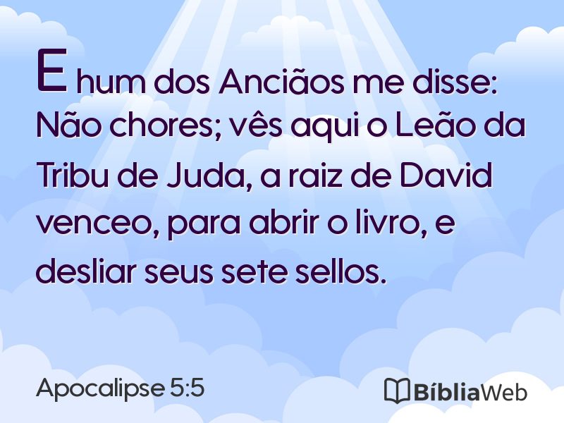 Apocalipse 5:5 em imagem para compartilhar