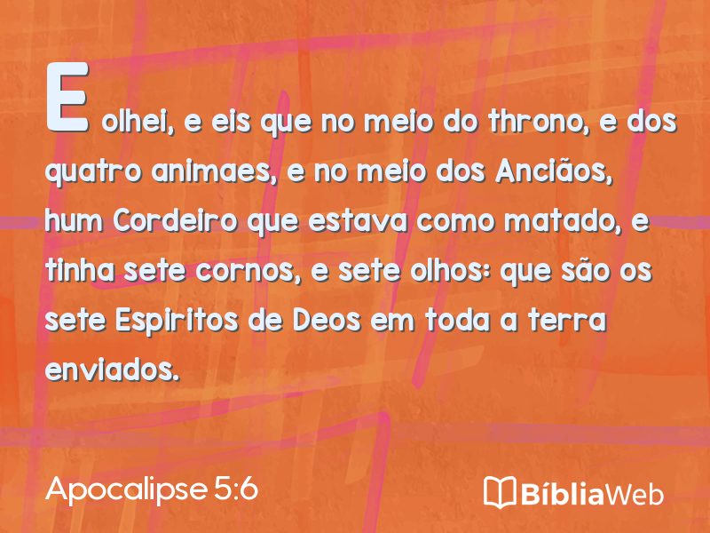 Apocalipse 5:6 em imagem para compartilhar