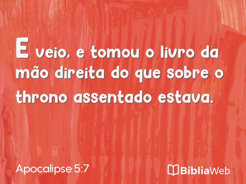 Apocalipse 5:7 em imagem para compartilhar