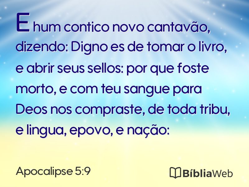 Apocalipse 5:9 em imagem para compartilhar