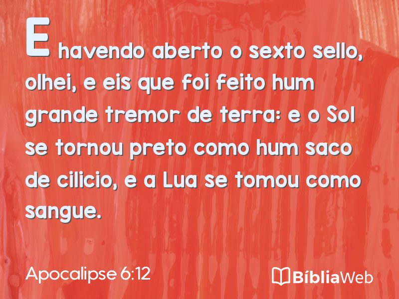 Apocalipse 6:12 em imagem para compartilhar