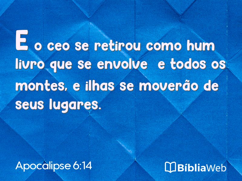 Apocalipse 6:14 em imagem para compartilhar