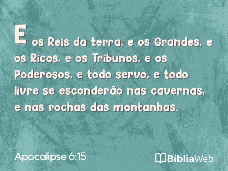 Apocalipse 6:15 em imagem para compartilhar