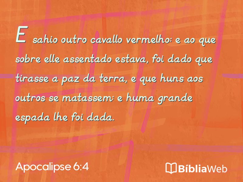 Apocalipse 6:4 em imagem para compartilhar