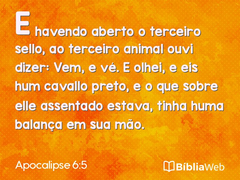 Apocalipse 6:5 em imagem para compartilhar