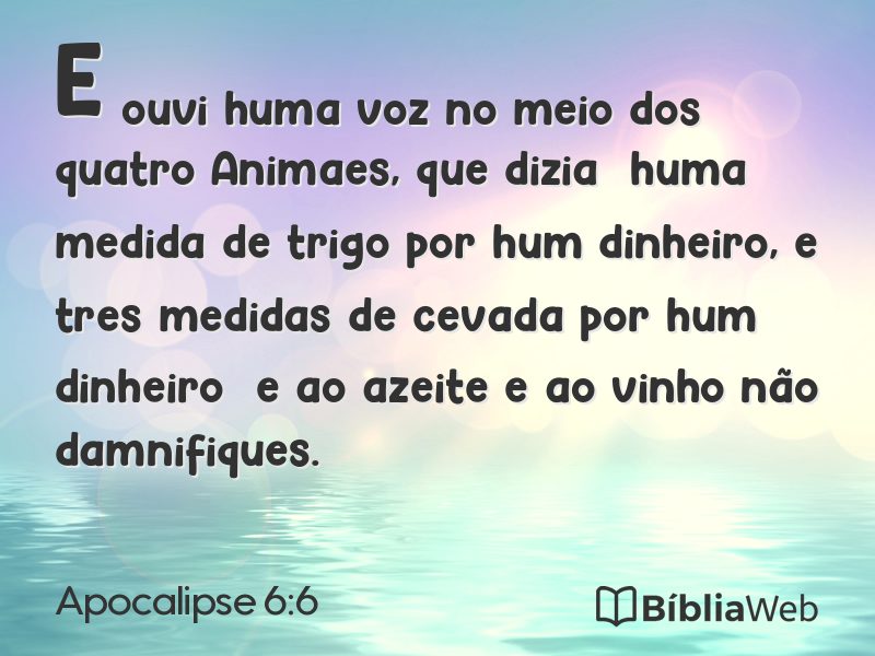 Apocalipse 6:6 em imagem para compartilhar