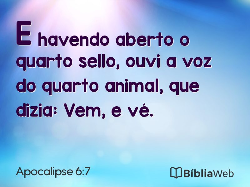 Apocalipse 6:7 em imagem para compartilhar