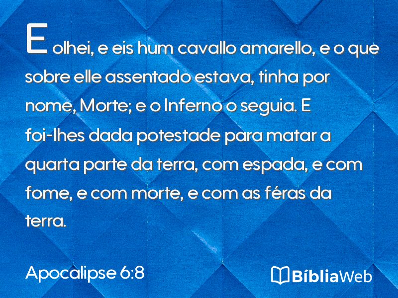Apocalipse 6:8 em imagem para compartilhar