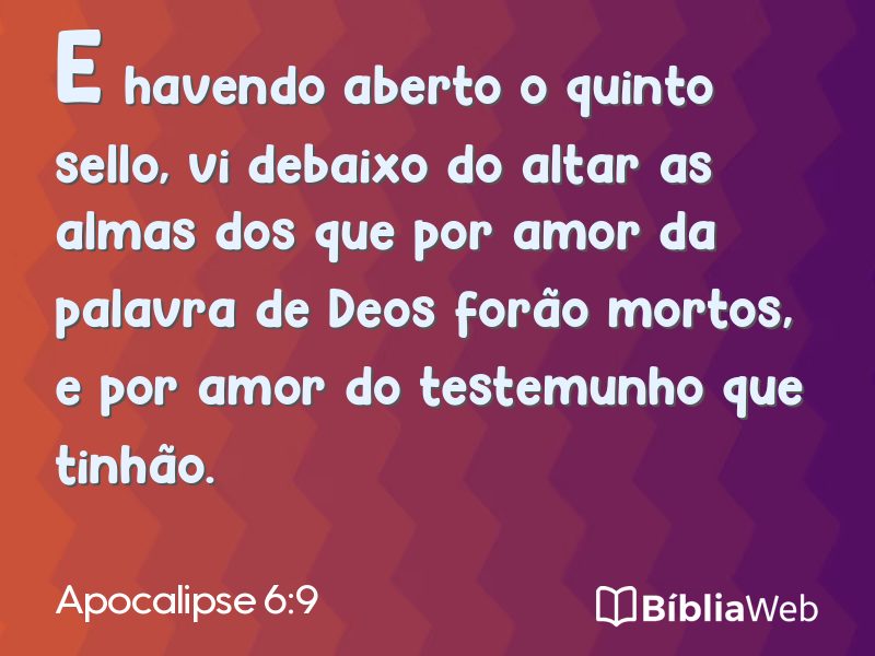 Apocalipse 6:9 em imagem para compartilhar