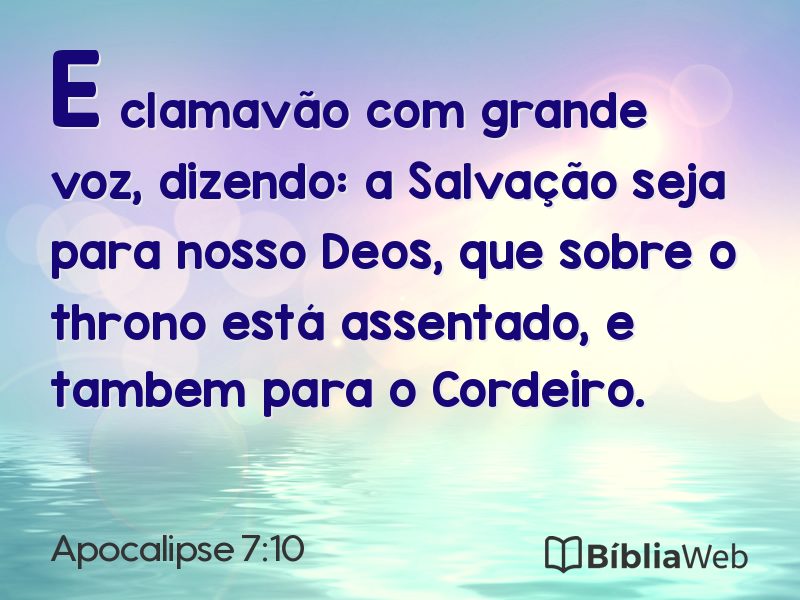 Apocalipse 7:10 em imagem para compartilhar