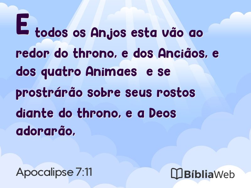 Apocalipse 7:11 em imagem para compartilhar