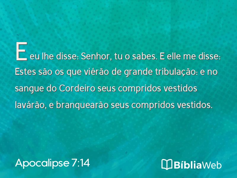 Apocalipse 7:14 em imagem para compartilhar