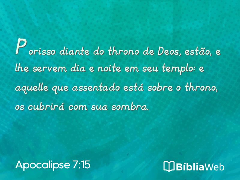 Apocalipse 7:15 em imagem para compartilhar