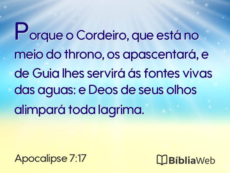 Apocalipse 7:17 em imagem para compartilhar