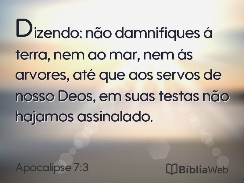 Apocalipse 7:3 em imagem para compartilhar