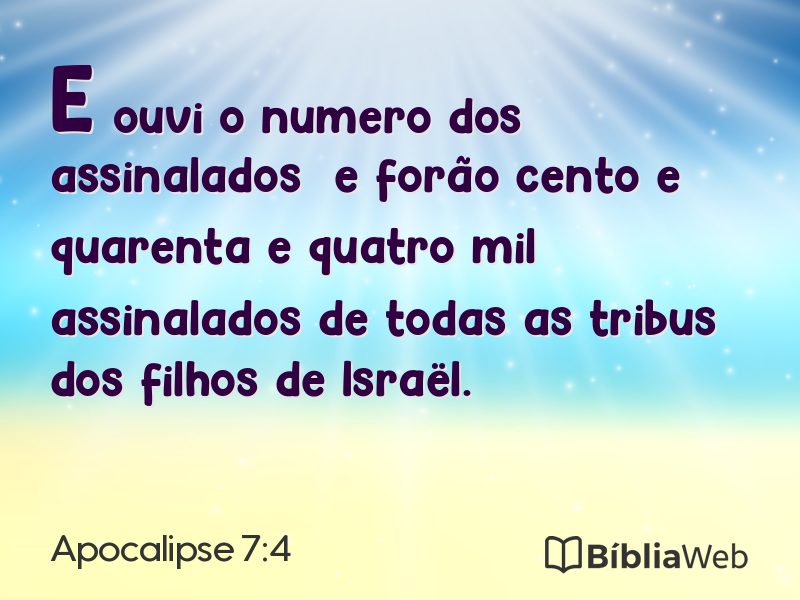 Apocalipse 7:4 em imagem para compartilhar