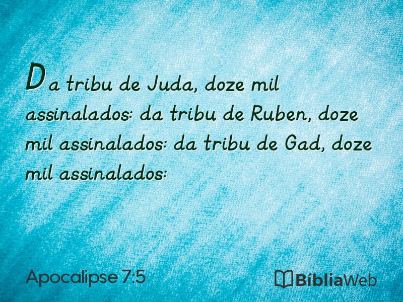 Apocalipse 7:5 em imagem para compartilhar