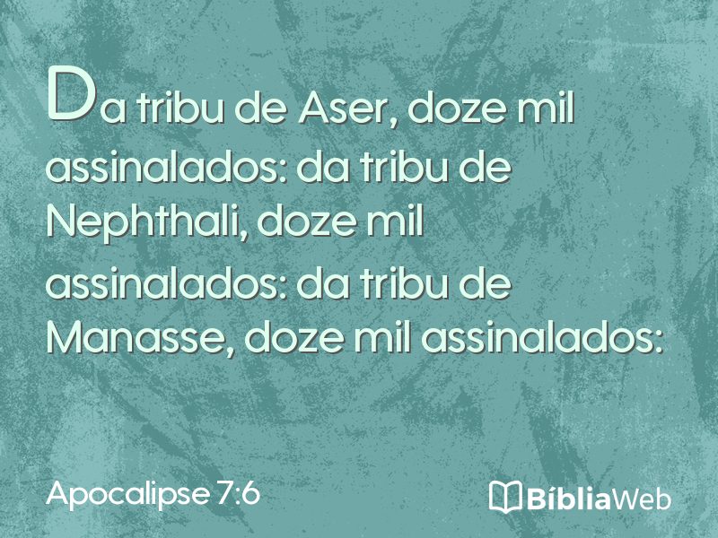 Apocalipse 7:6 em imagem para compartilhar