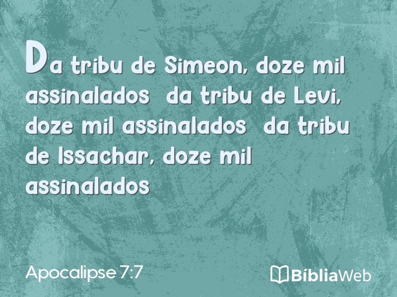 Apocalipse 7:7 em imagem para compartilhar
