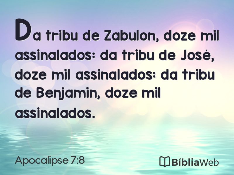 Apocalipse 7:8 em imagem para compartilhar