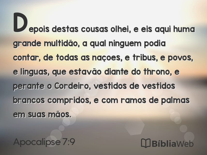 Apocalipse 7:9 em imagem para compartilhar
