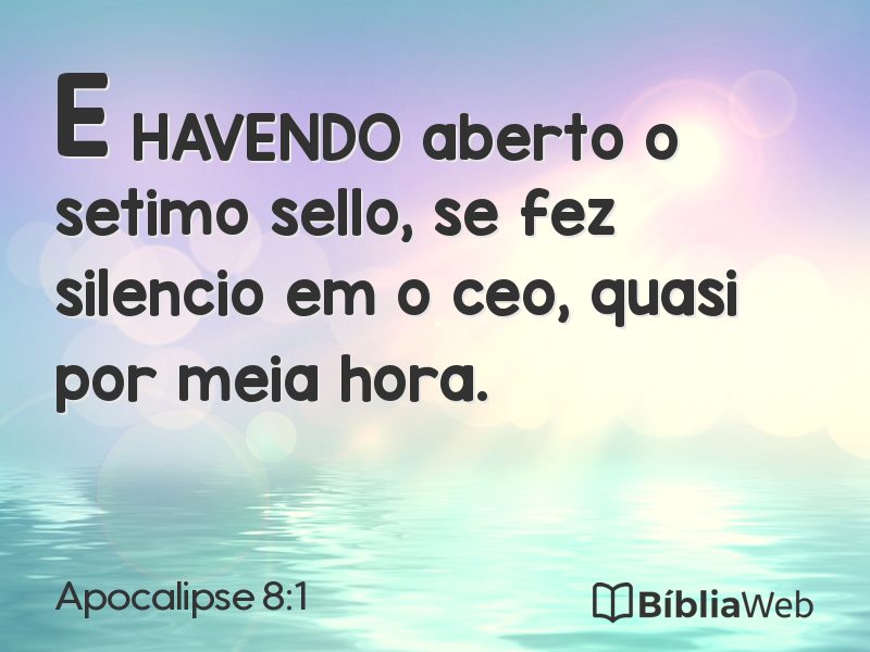 Apocalipse 8:1 em imagem para compartilhar