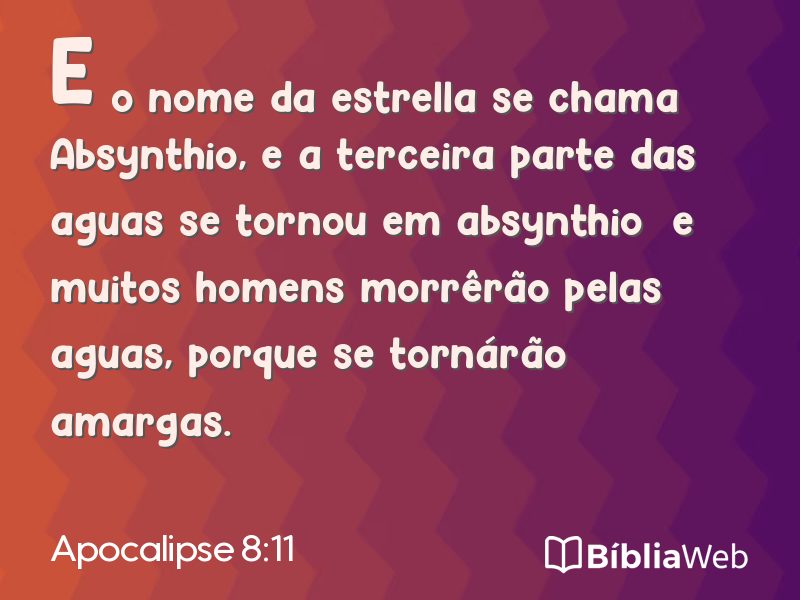 Apocalipse 8:11 em imagem para compartilhar