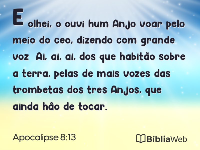 Apocalipse 8:13 em imagem para compartilhar