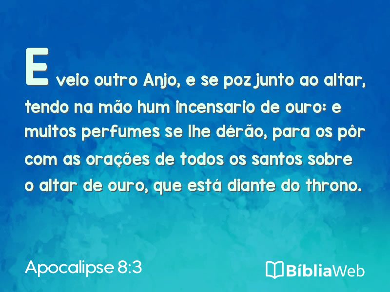 Apocalipse 8:3 em imagem para compartilhar
