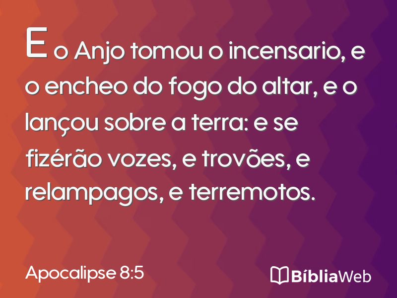 Apocalipse 8:5 em imagem para compartilhar